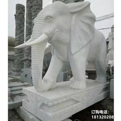 石雕大象门墩雕塑 守护与艺术的完美融合
